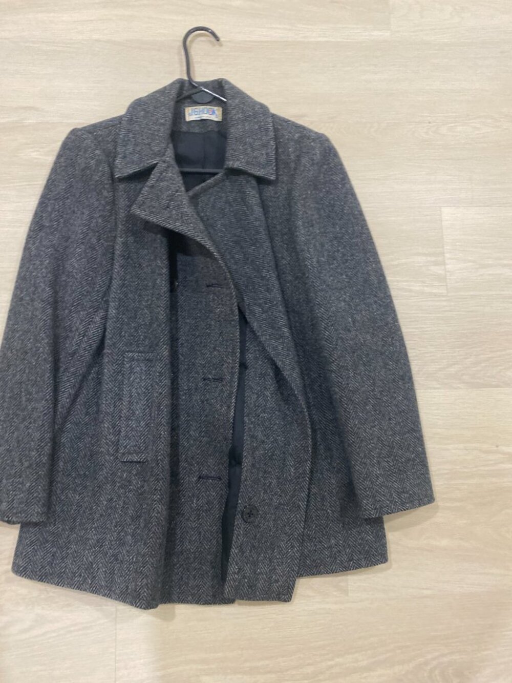 Title: Vintage J.G. Hook 100% Pure Wool Herringbone Peacoat Made in USA Medium